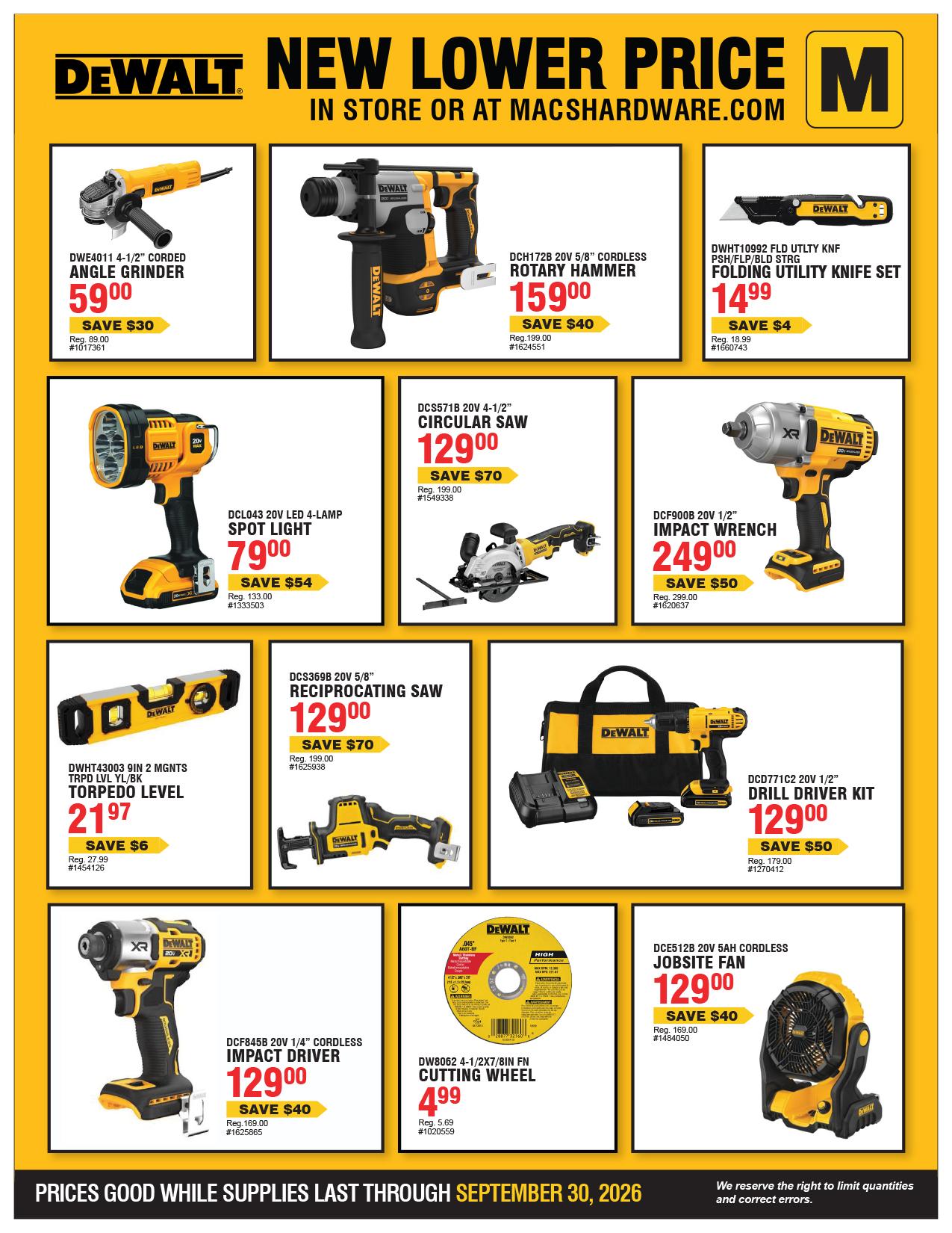 Tool Sale