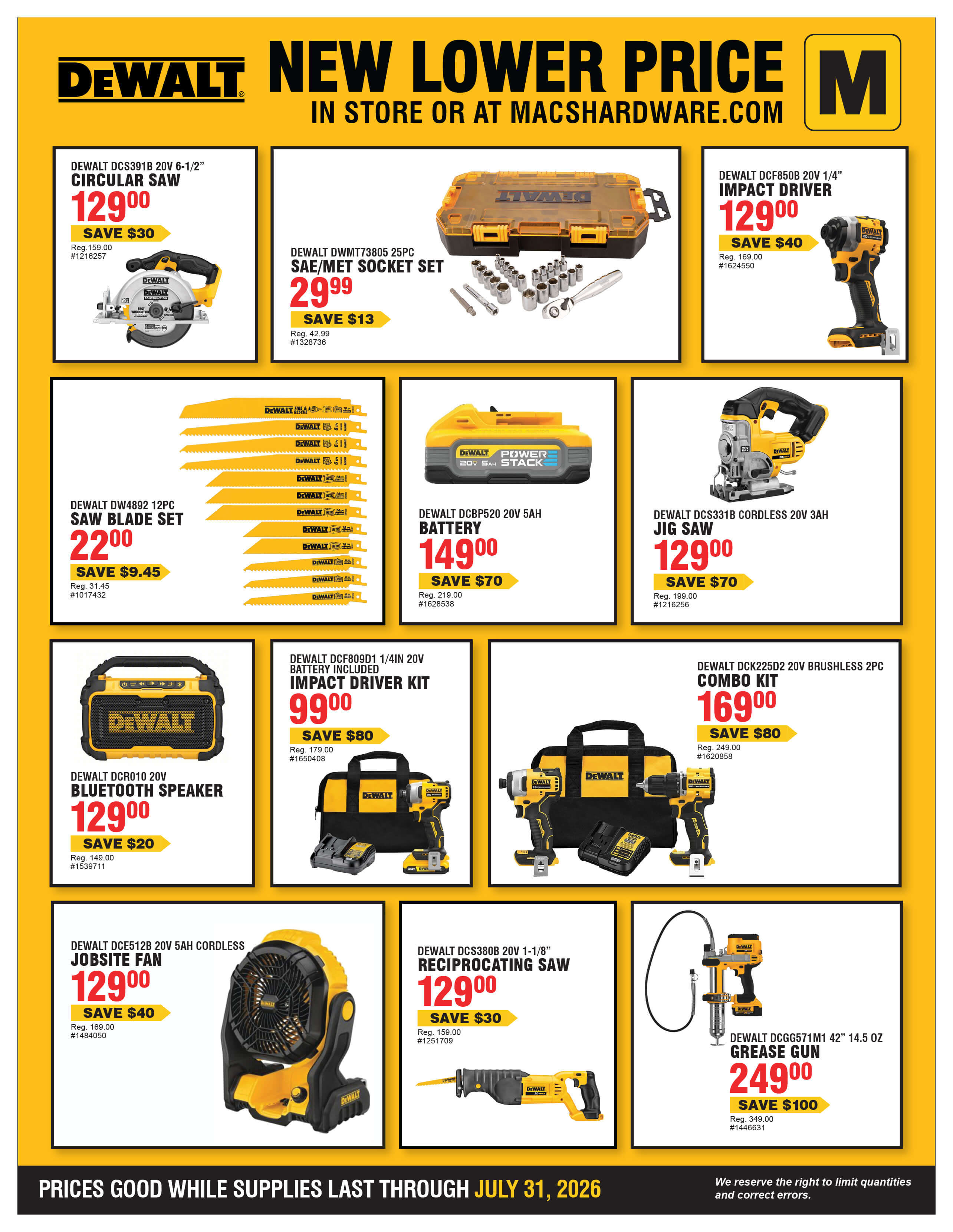 Tool Sale